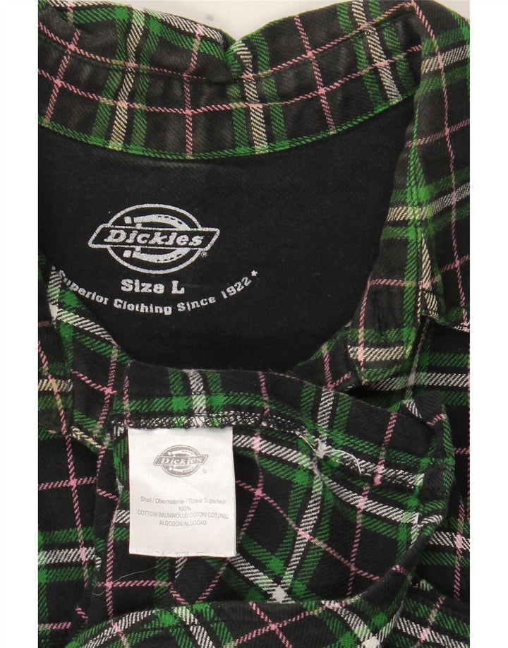 Męska koszula flanelowa Dickies, duża, bawełniana w zieloną kratkę