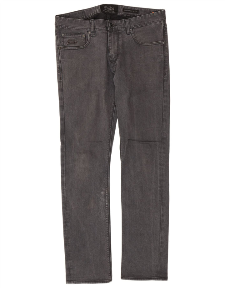 Męskie dżinsy Superdry Corpporal W33 L32 Szara bawełna