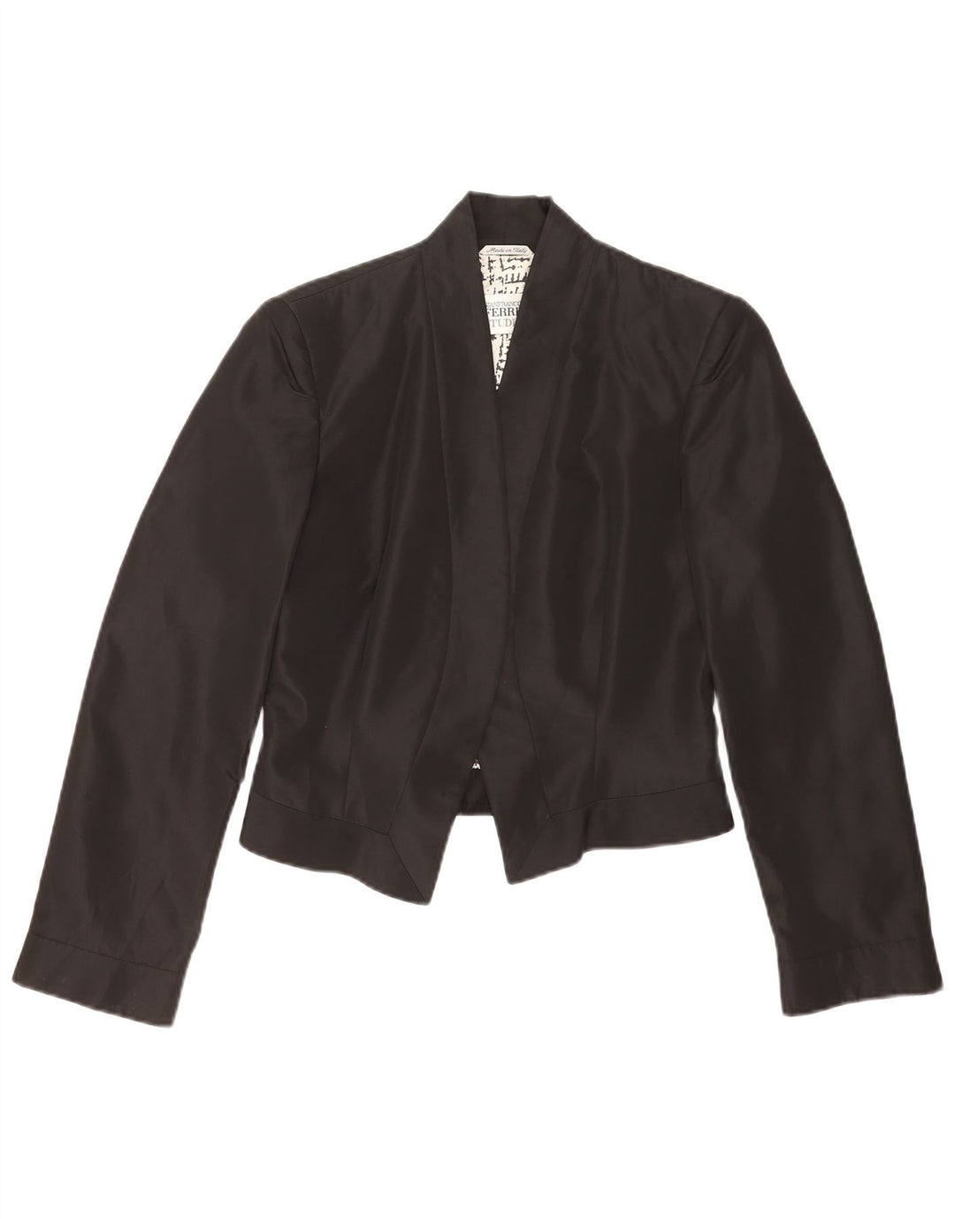 Damska marynarka Gianfranco Ferre Open Blazer UK 10 Small Black Acetate