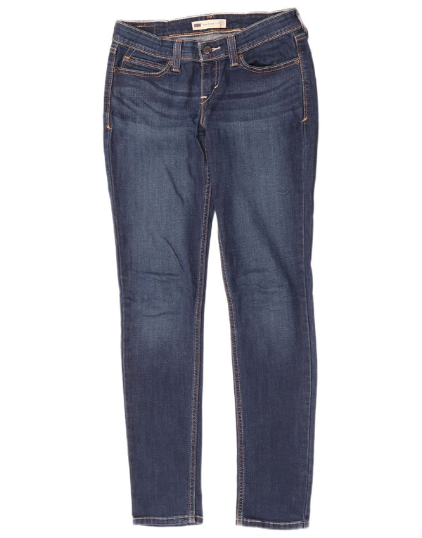 Damskie jeansy skinny Levi's Demi Curve z niską talią W28 L31 niebieskie