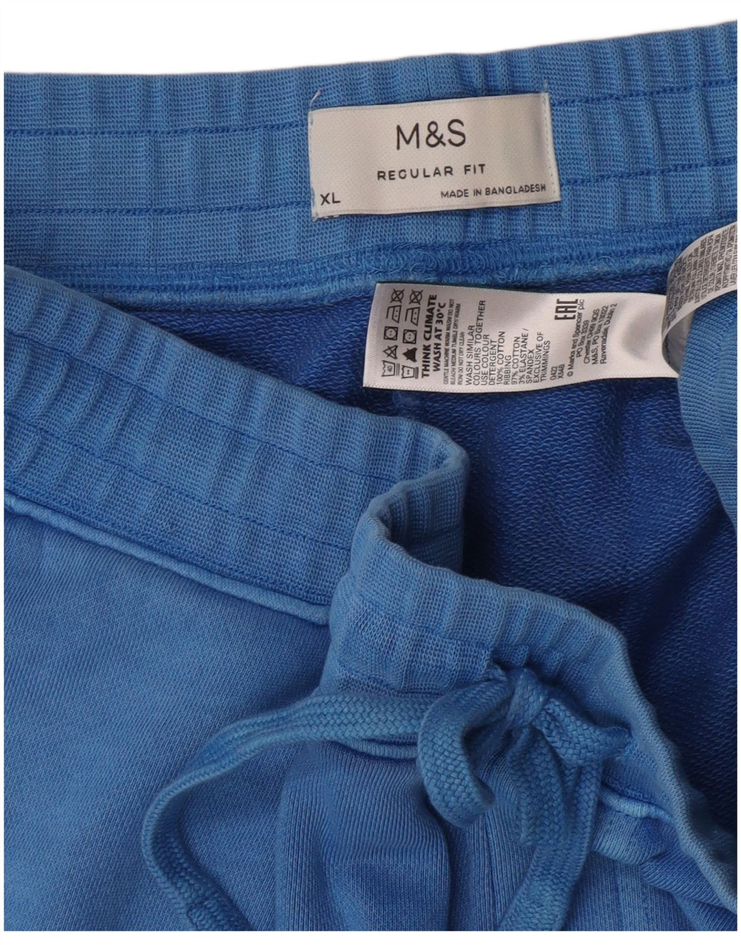 Męskie spodenki sportowe Marks & Spencer o regularnym kroju XL, niebieskie, bawełniane