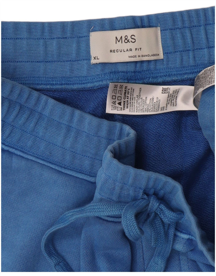 Męskie spodenki sportowe Marks & Spencer o regularnym kroju XL, niebieskie, bawełniane