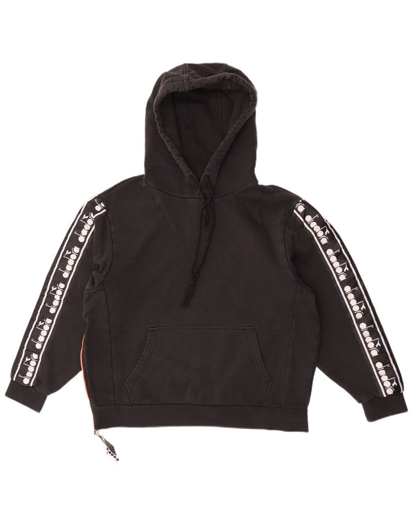 Męski sweter z kapturem Diadora, mały, czarny, bawełniany