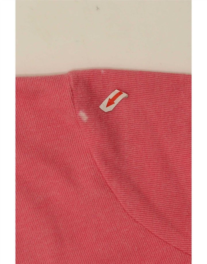 Damski top oversize z długim rękawem Zara UK 16, duży, różowy, bawełniany