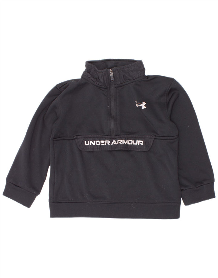 Chłopięca bluza Under Armour z graficznym zamkiem błyskawicznym, 2-3 lata, czarna