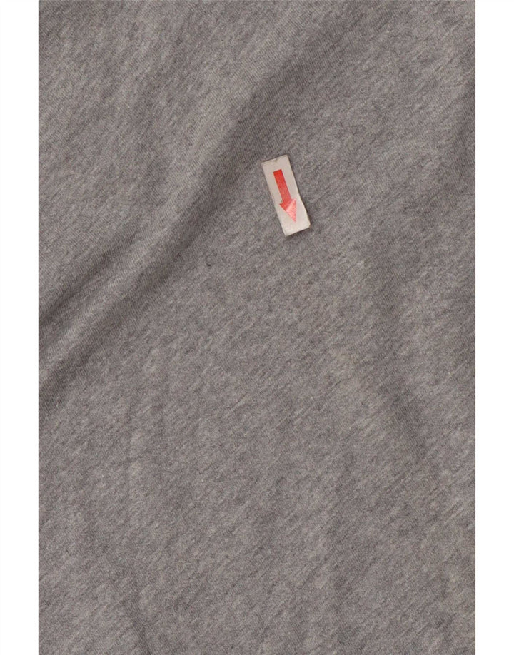 Męska koszulka Adidas z długim rękawem, średnia, szara, nakrapiana bawełna