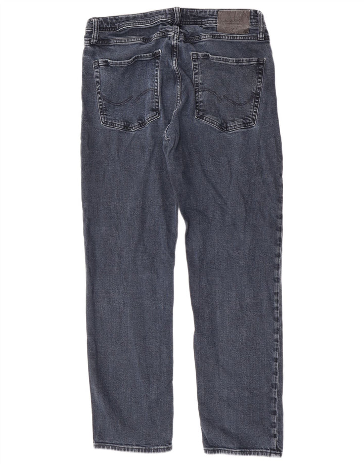 Jack & Jones Męskie Clark Regularne proste dżinsy W34 L29 Niebieskie bawełniane
