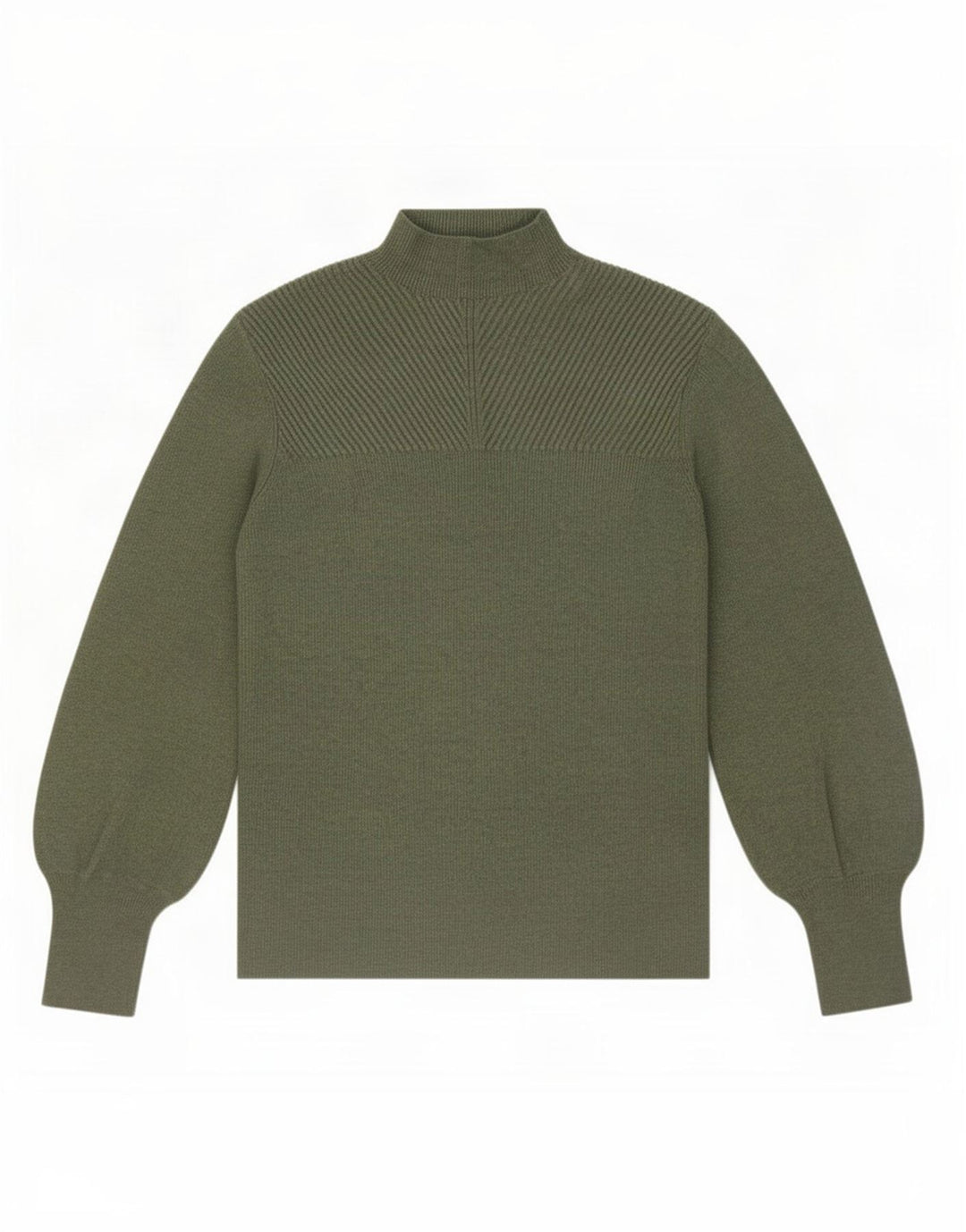 Marks & Spencer Damski sweter z golfem, UK 14, średni zielony