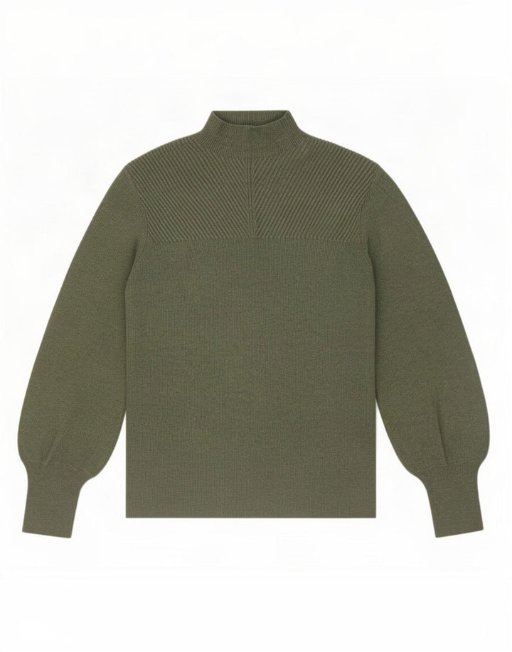 Marks & Spencer Damski sweter z golfem, UK 14, średni zielony