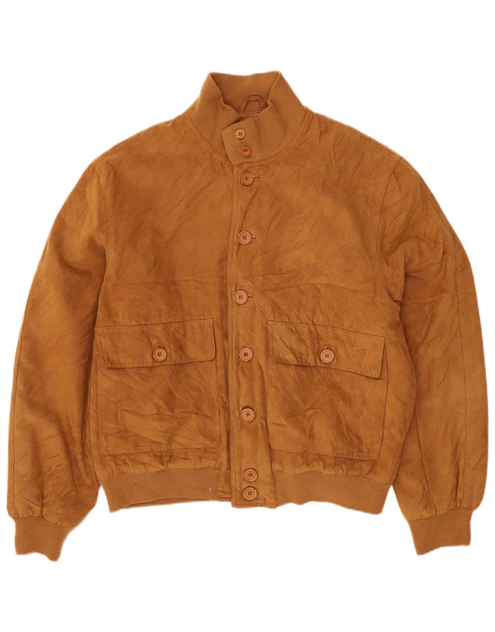 Męska kurtka bomberka BRUGI UK 42 XL, brązowa, poliester