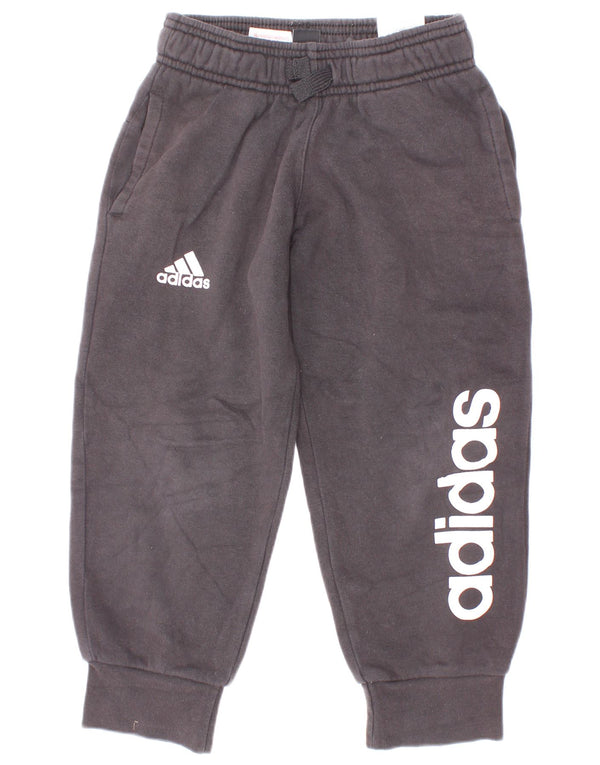 Adidas Chłopięce Graficzne Spodnie Dresowe Joggery 4-5 Lat Czarna Bawełna