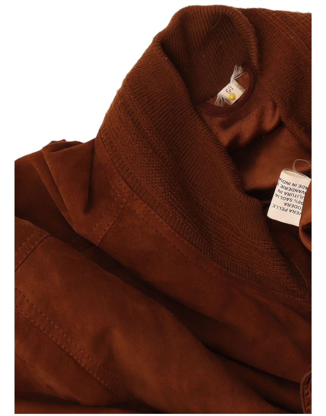 Vintage męska zamszowa kurtka bomber IT 50 duża brązowa skóra