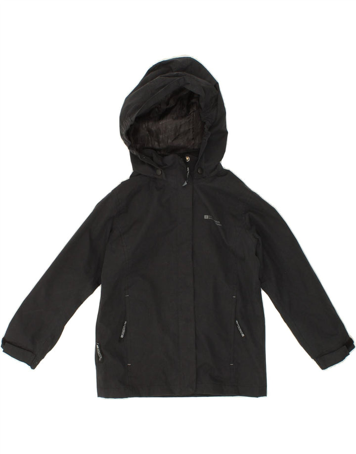 MOUNTAIN WAREHOUSE Boys Hooded Rain Jacket 7-8 Years Black Vintage Mountain Warehouse and Second-Hand Mountain Warehouse from Messina Hembry 