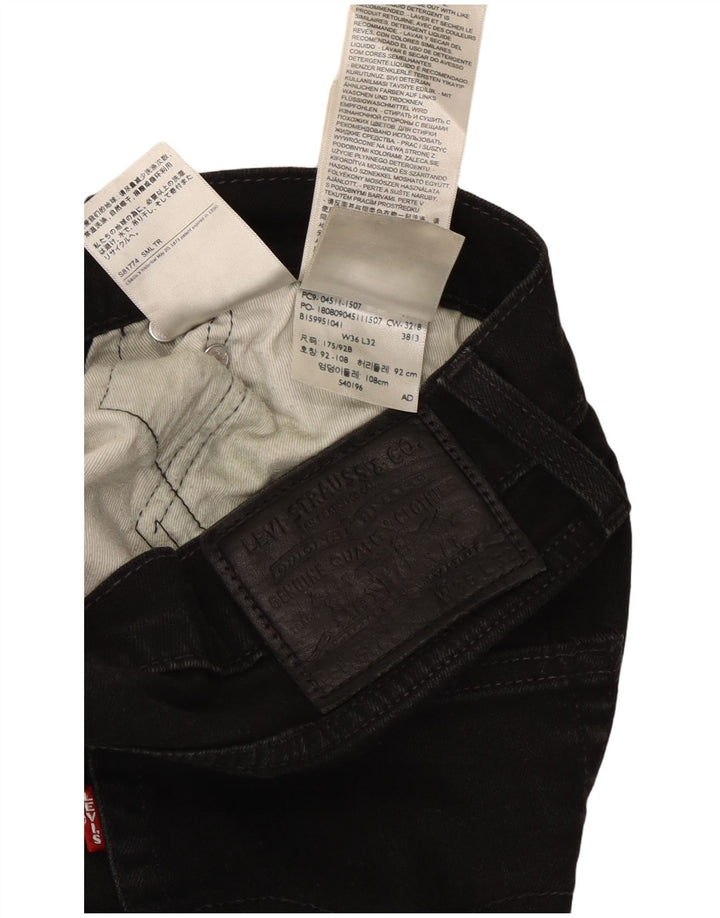 Męskie jeansy LEVI'S 511 Slim W36 L32 Czarna bawełna