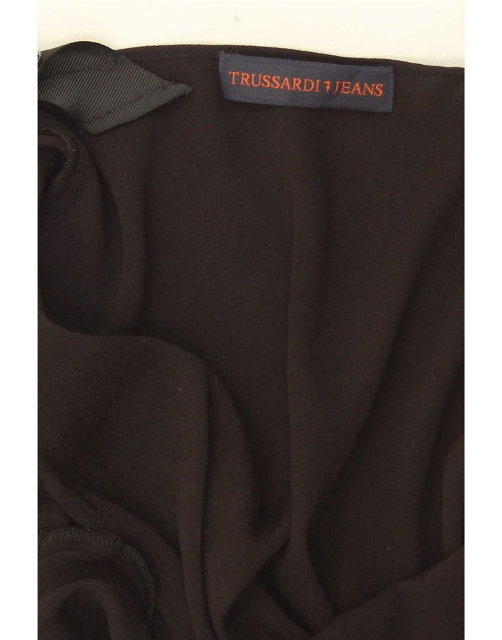 Damski top z odkrytymi ramionami Trussardi IT 48 XL, czarna wiskoza
