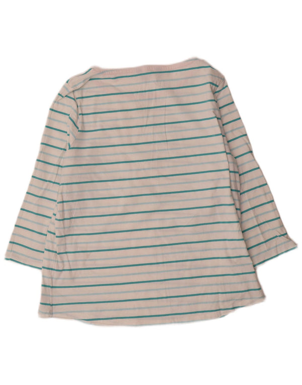 Crew Clothing Top damski z rękawem 3/4, UK 16, duża, bawełniana w białe paski