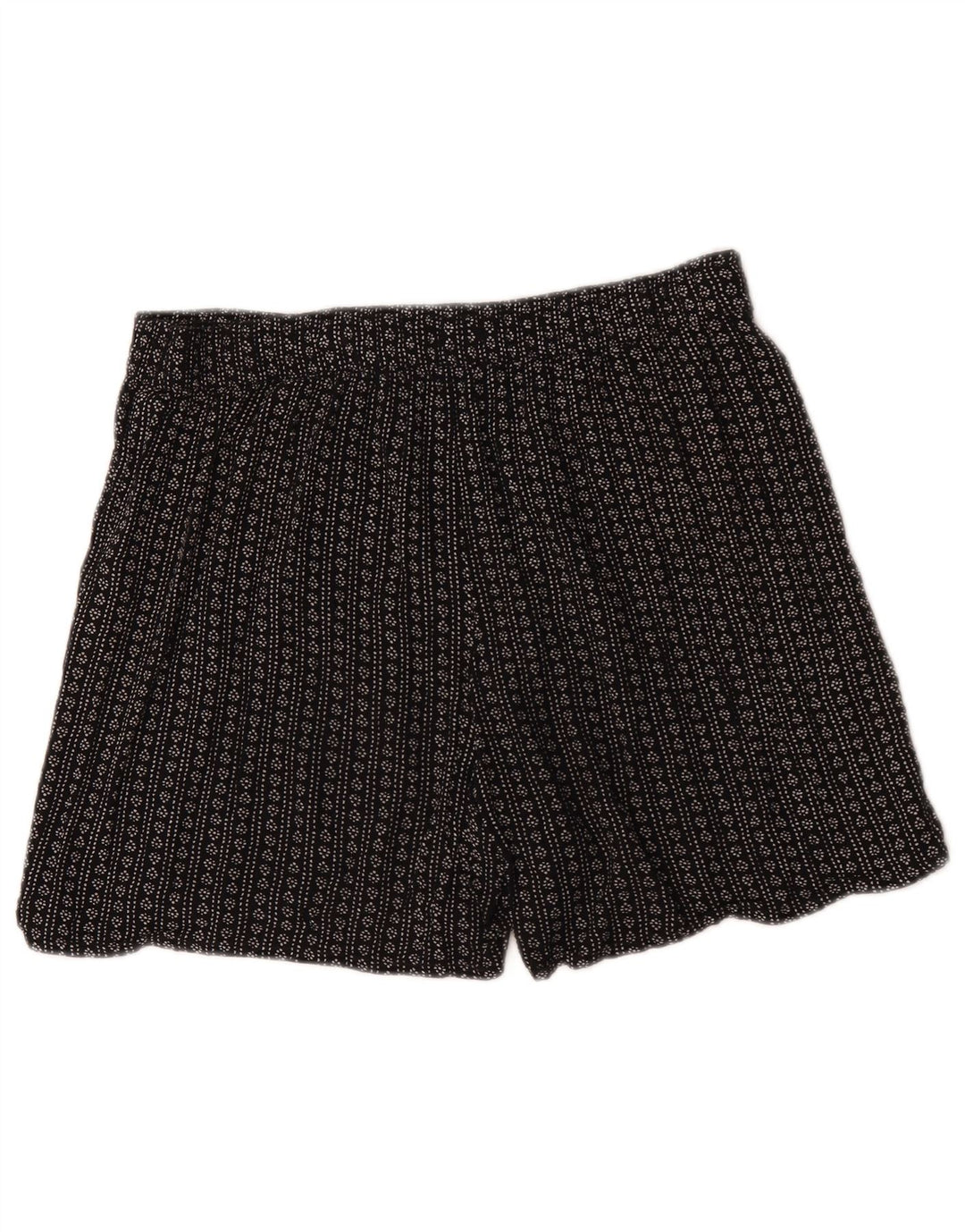 Marks & Spencer Damskie spodenki z abstrakcyjnym wzorem UK 12 Medium W34 Czarne