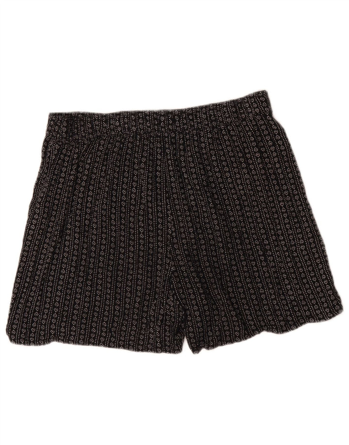 Marks & Spencer Damskie spodenki z abstrakcyjnym wzorem UK 12 Medium W34 Czarne