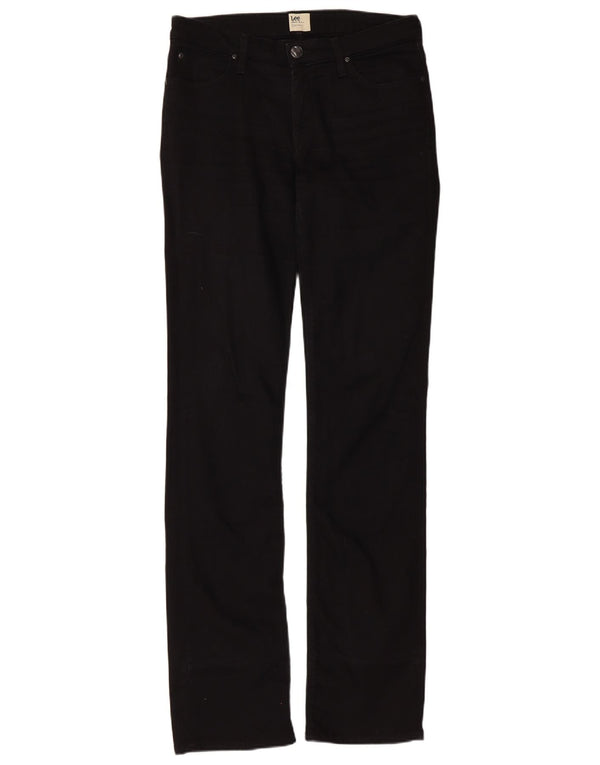 Damskie jeansy Lee Marlin Slim Straight W30 L35 Czarne bawełniane
