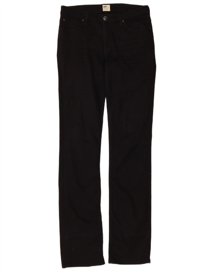 Damskie jeansy Lee Marlin Slim Straight W30 L35 Czarne bawełniane