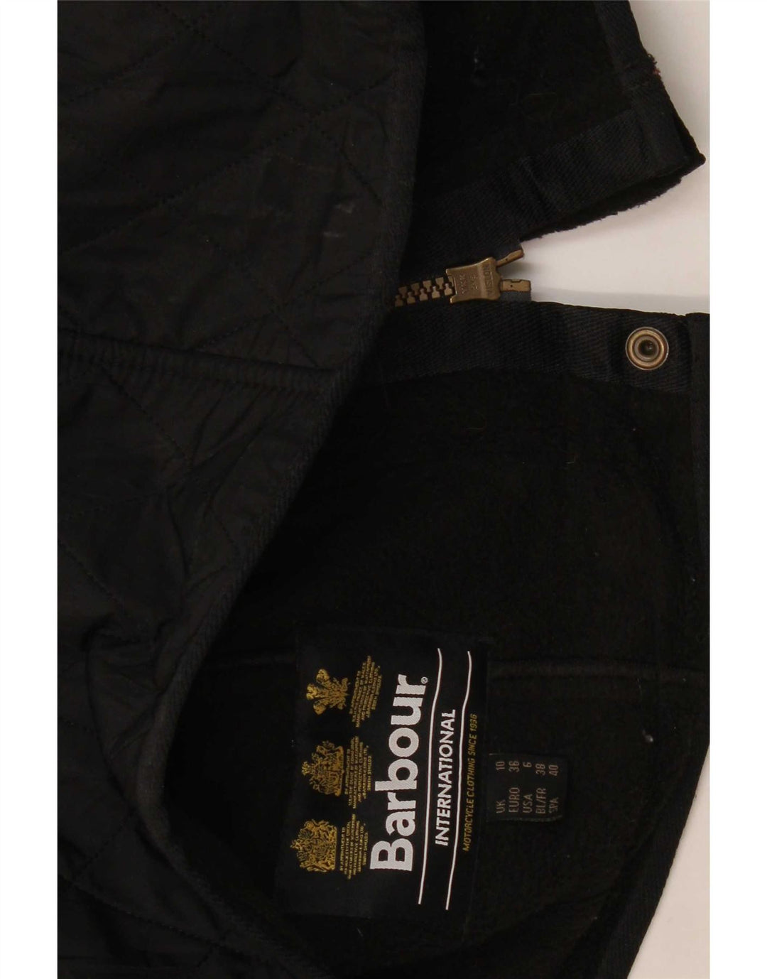 Damska pikowana kamizelka oversize Barbour UK 10, mała, czarna, poliester