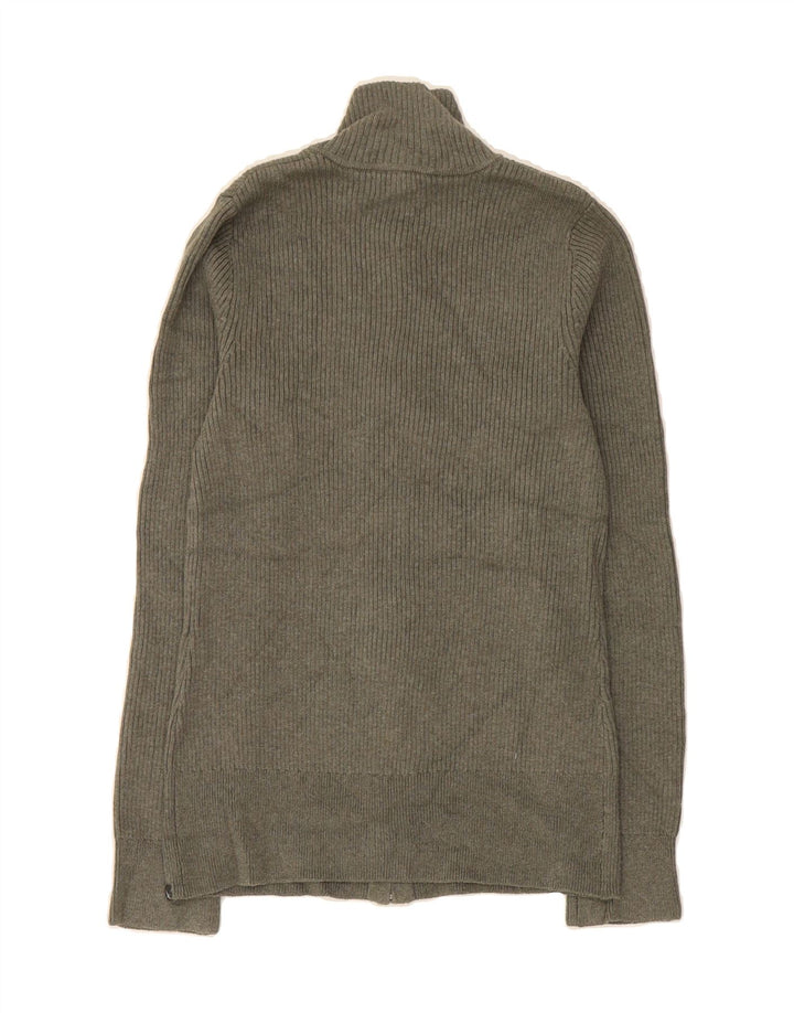 EDDIE BAUER Womens Cardigan Sweater UK 12 Medium Grey Cotton Vintage Eddie Bauer and Second-Hand Eddie Bauer from Messina Hembry 