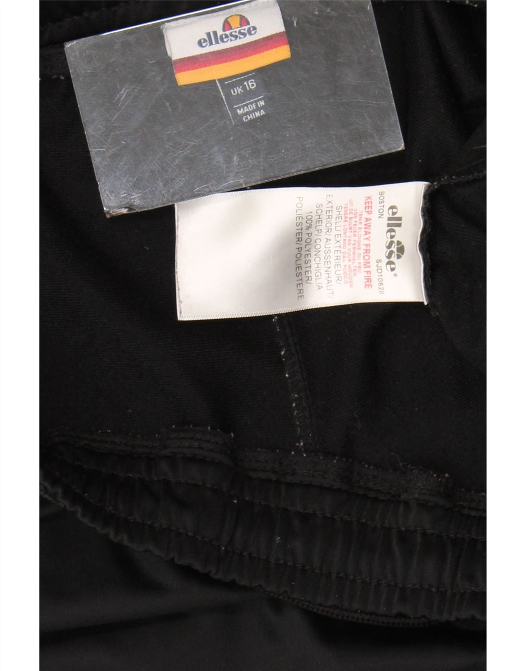 Damskie spodenki sportowe Ellesse UK 16, duże, czarne, poliestrowe