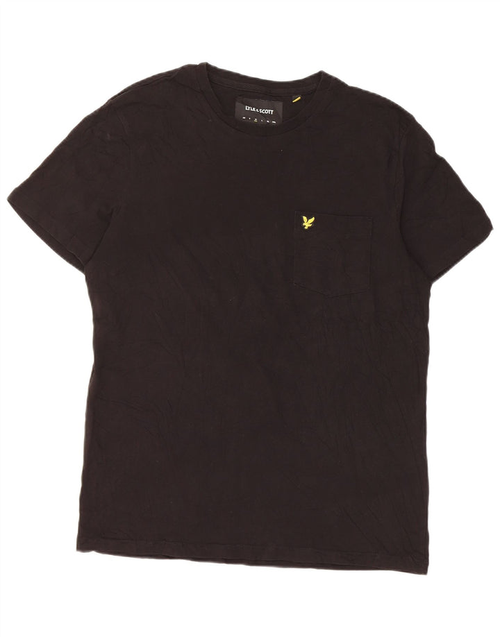 T-shirt męski Lyle & Scott, średni czarny, bawełniany