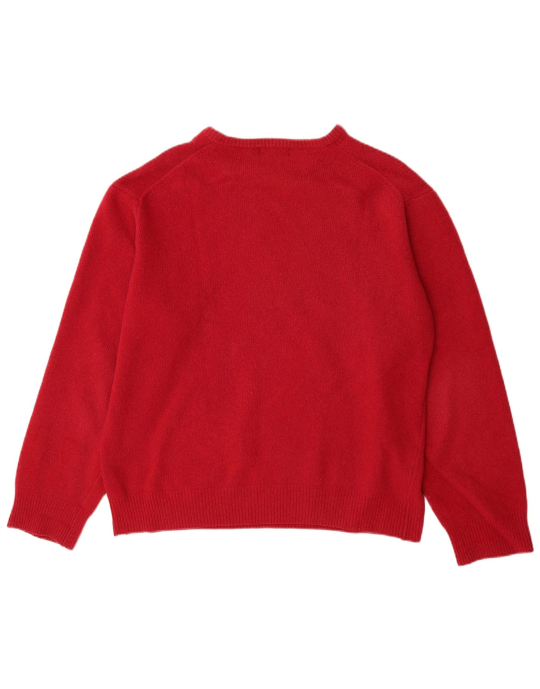 Męski sweter Kappa z dekoltem w łódkę, duży, czerwony, z owczej wełny