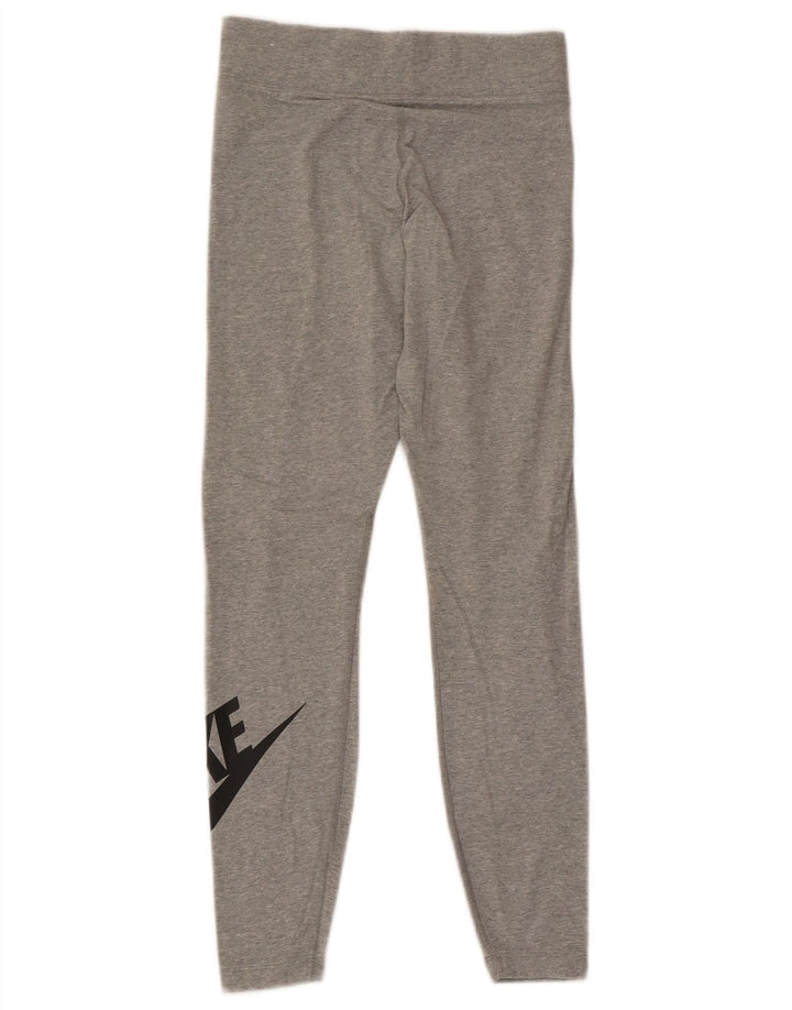 Damskie legginsy Nike Graphic UK 8, małe, szare, bawełniane