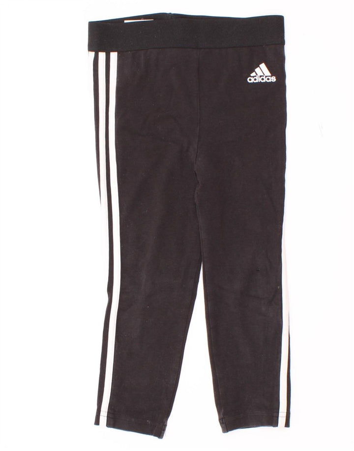 Legginsy Adidas Dziewczęce 2-3 Lat Czarne Bawełniane