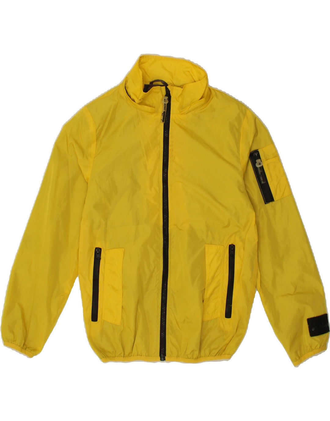 DIADORA Boys Rain Jacket 7-8 Years Large Yellow Nylon Vintage Diadora and Second-Hand Diadora from Messina Hembry 