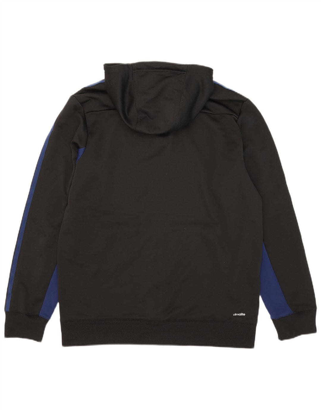 Adidas Męski sweter z kapturem Climalite Zip, średni czarny poliester z blokami kolorów