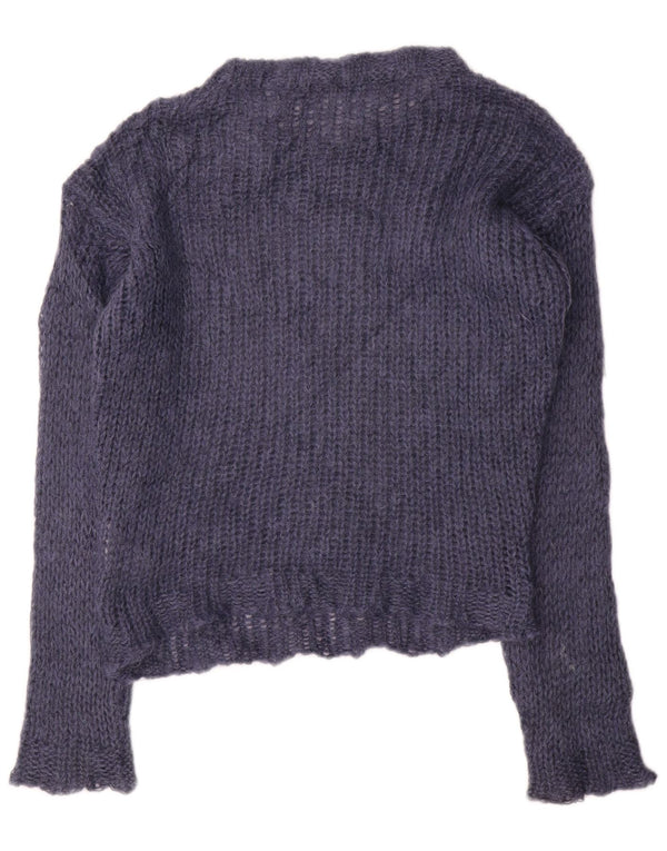 Damski sweter Trussardi z dekoltem w łódkę, UK 10, mały, granatowy