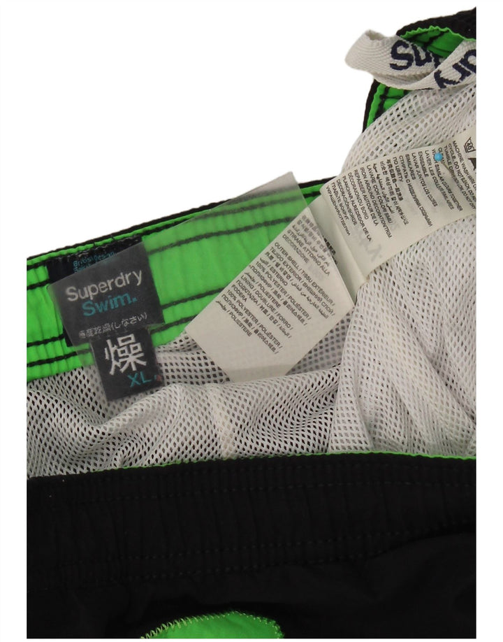 Męskie spodenki kąpielowe Superdry z grafiką XL, czarny poliester