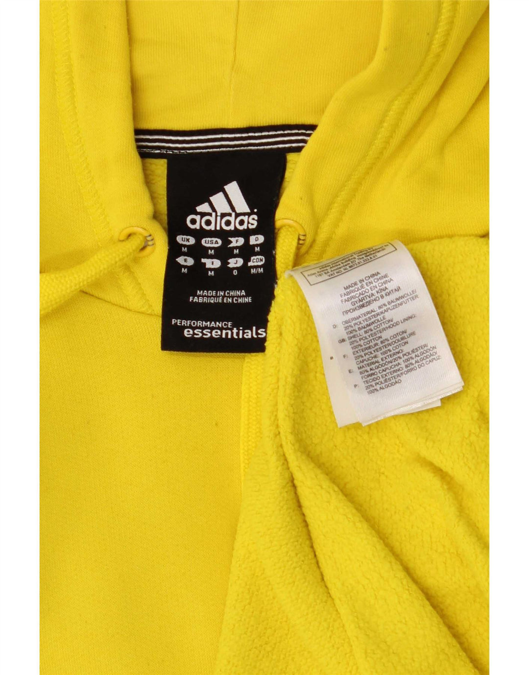 Męska bluza z kapturem Adidas Graphic, średni żółty poliester