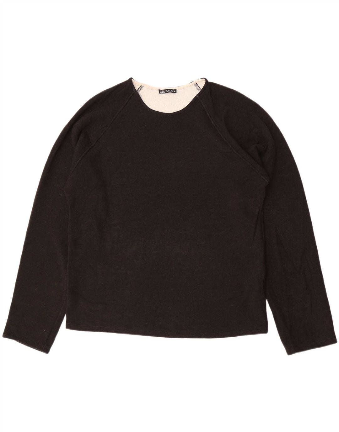 Damski sweter oversize Zara UK 16, duży, czarny poliester