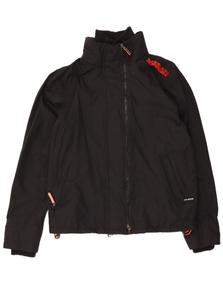 Damska kurtka wiatrówka Superdry UK 18 XL, czarny nylon