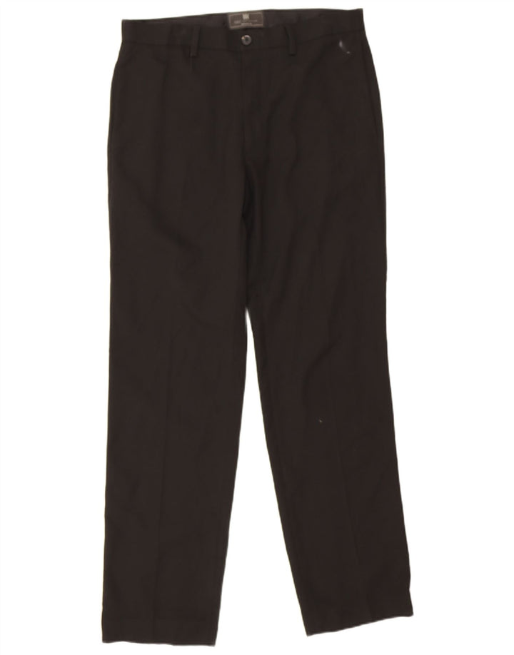Damskie proste spodnie chino Marks & Spencer W32 L31 Czarny poliester