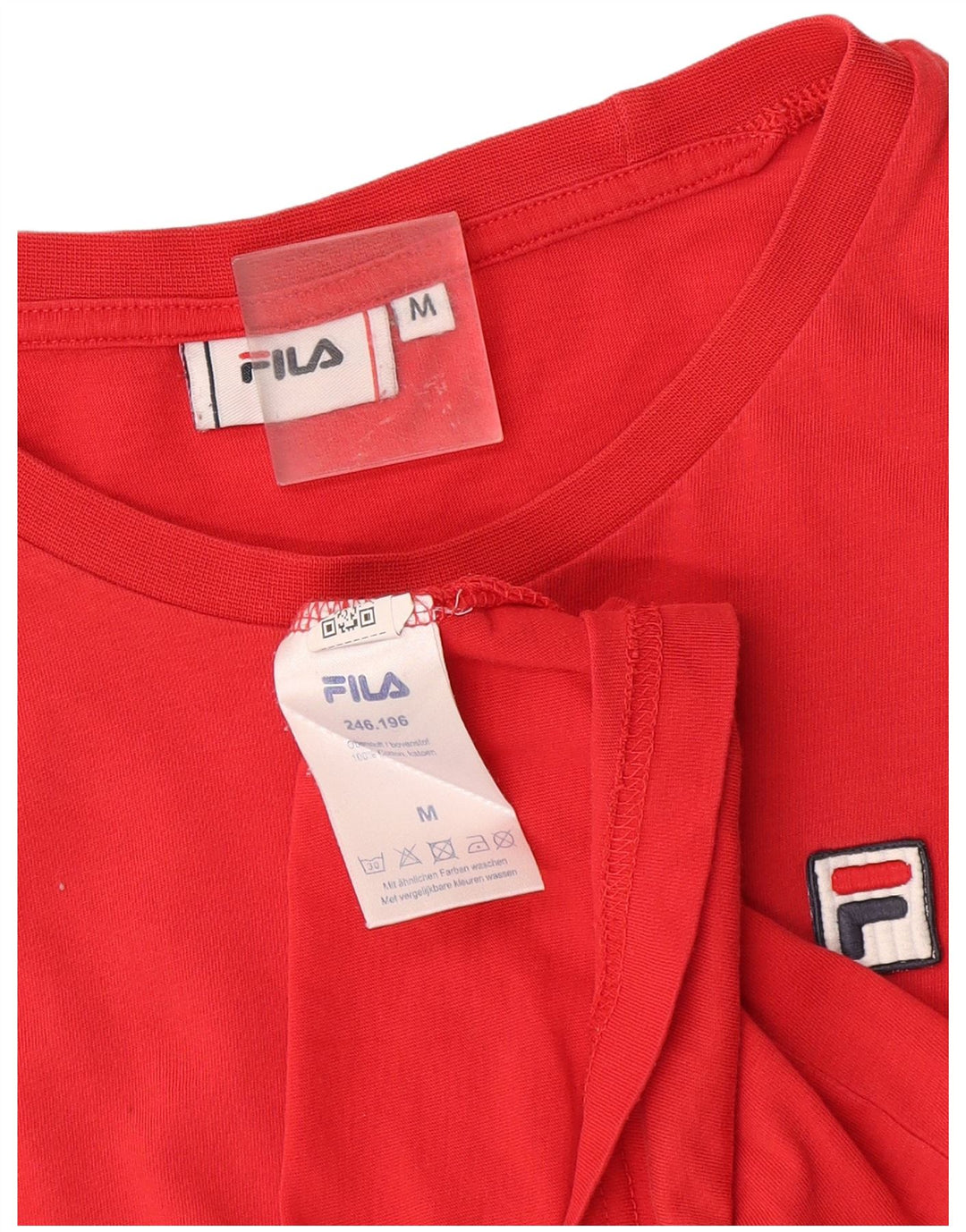 T-shirt damski Fila Top UK 14 Średni czerwony bawełniany