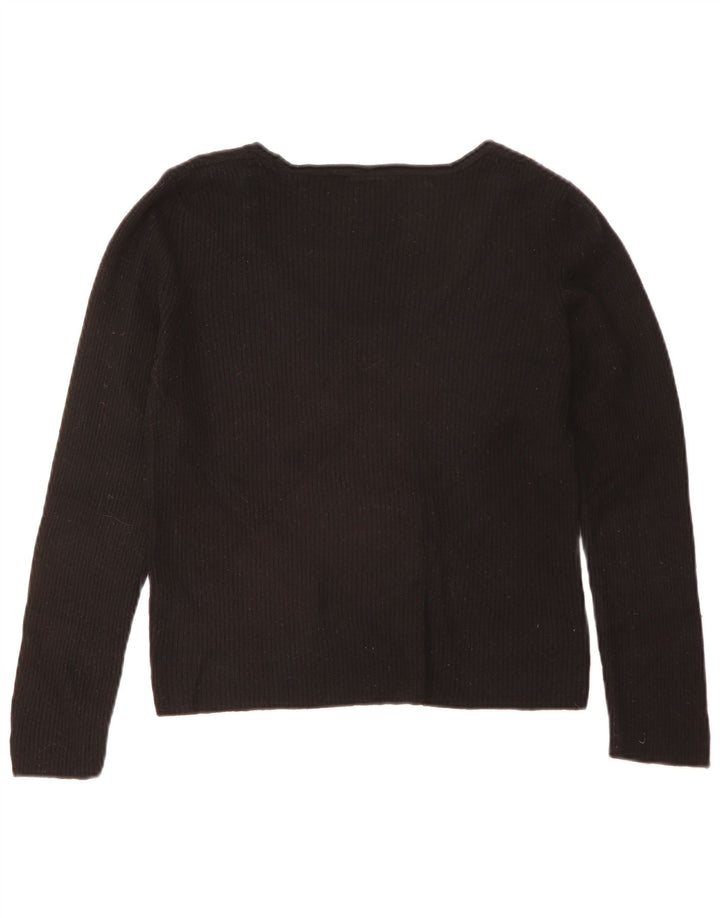 Damski top z długim rękawem Zara UK 18 XL, czarna wiskoza