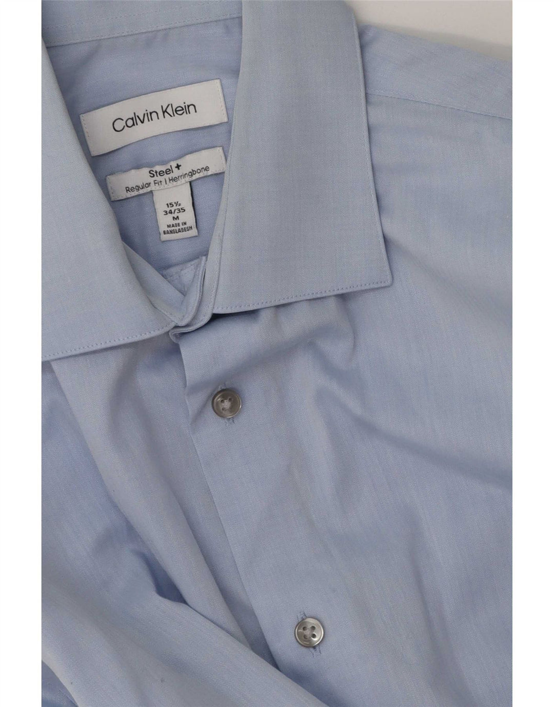 Męska koszula Calvin Klein o regularnym kroju, rozmiar 15 1/2, średnioniebieska jodełka