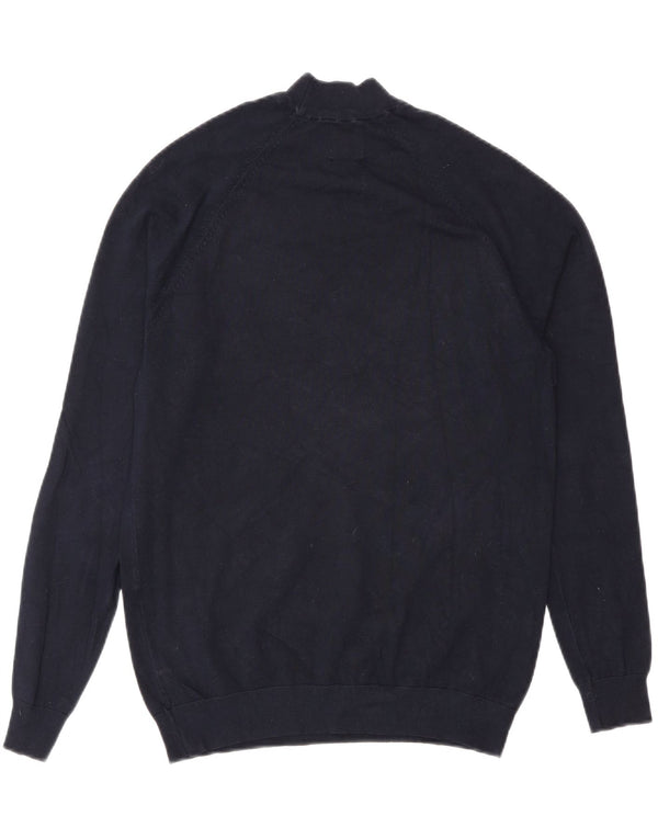 Sweter damski Zara z golfem UK 10 Small, granatowy, wiskozowy
