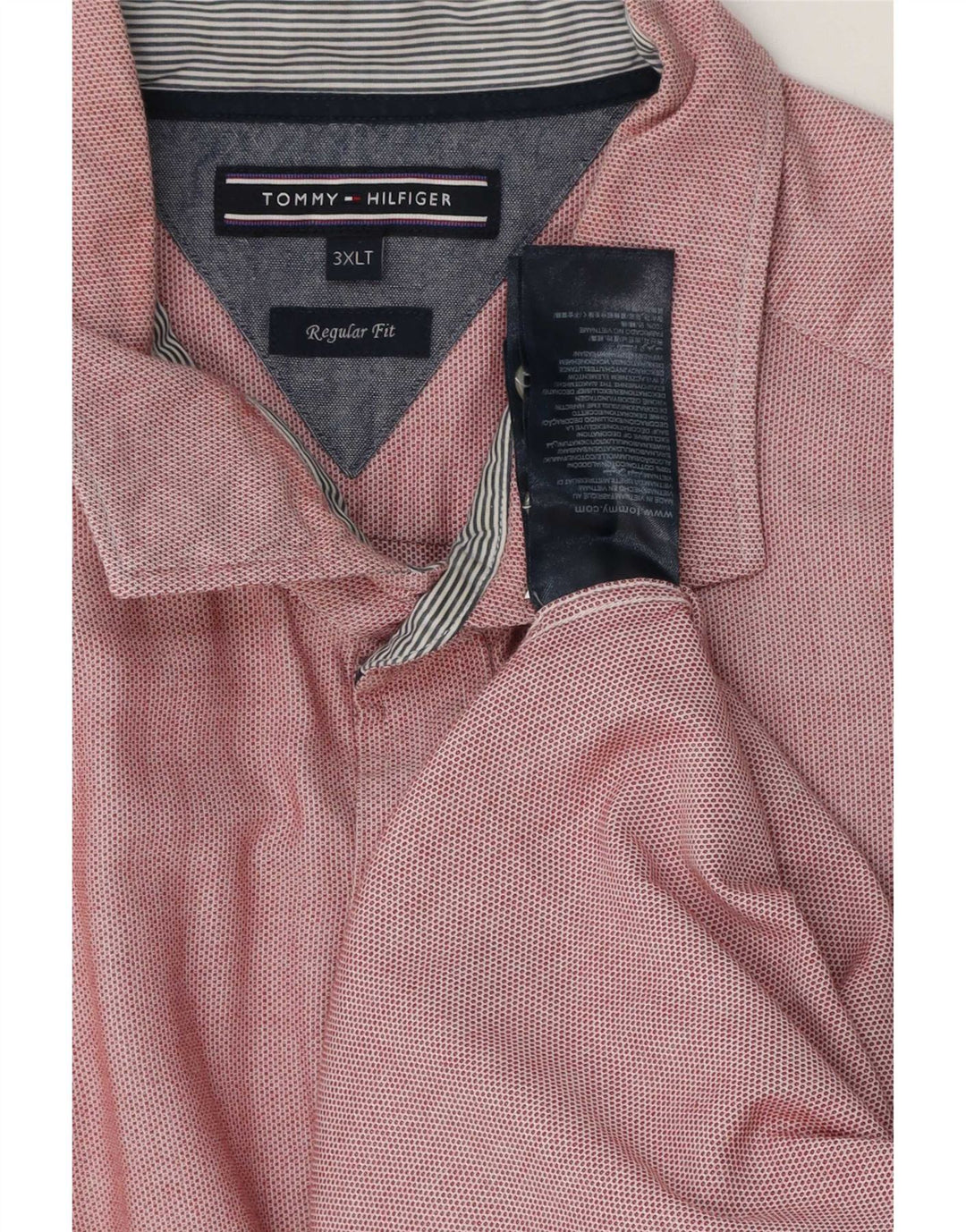 Koszula męska Tommy Hilfiger o regularnym kroju, wysoka, 3XL, czerwona, bawełniana