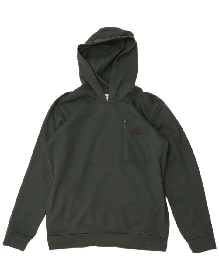 Męska bluza z kapturem Adidas, duża, zielona