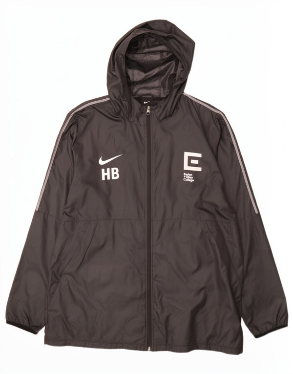 Męska kurtka przeciwdeszczowa z kapturem Nike Graphic UK 42 XL Czarny poliester