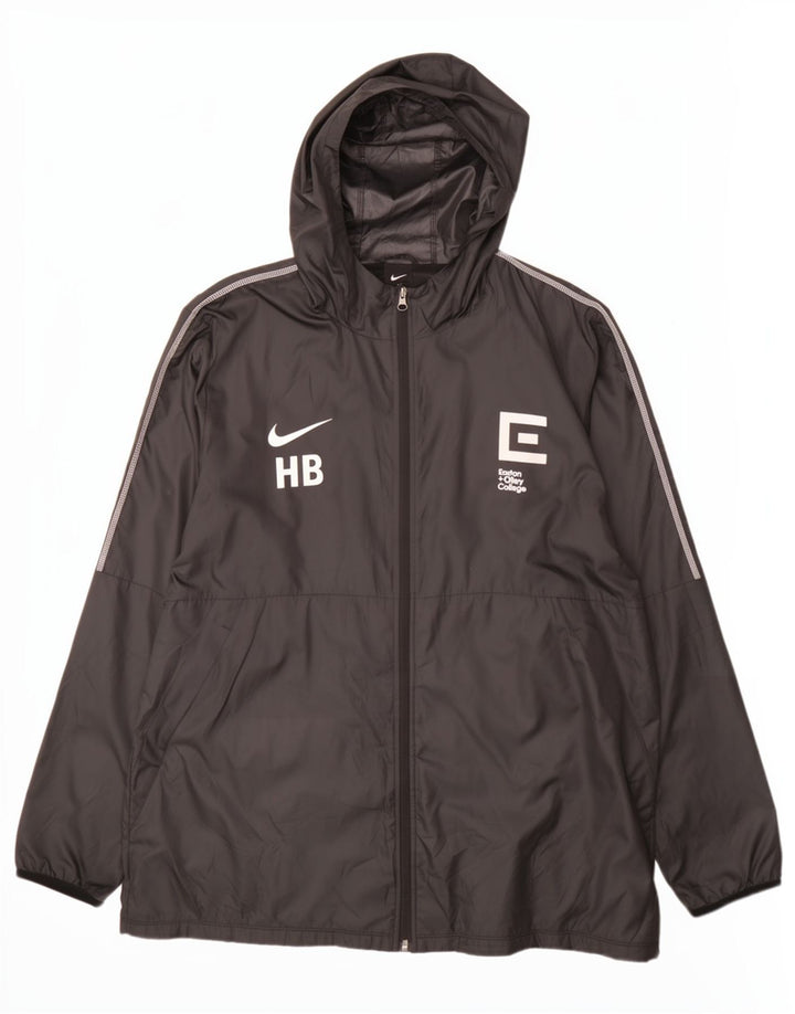 Męska kurtka przeciwdeszczowa z kapturem Nike Graphic UK 42 XL Czarny poliester