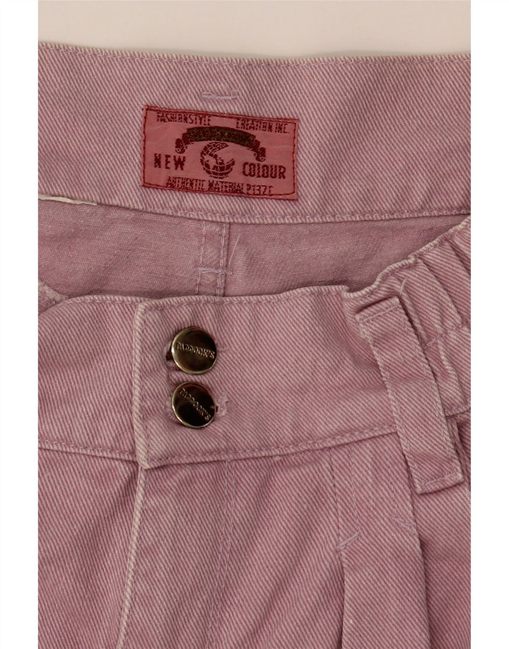 VINTAGE Womens Denim Pegged Bermuda Shorts W30 Medium Pink Vintage Vintage and Second-Hand Vintage from Messina Hembry 