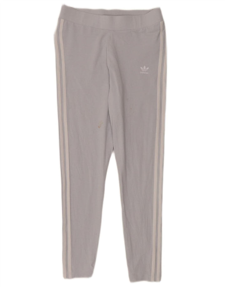 Legginsy damskie ADIDAS UK 16, duże, niebieskie, bawełniane