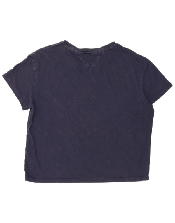 Damska koszulka Crop Graphic Tommy Hilfiger Top UK 14 Średni granat